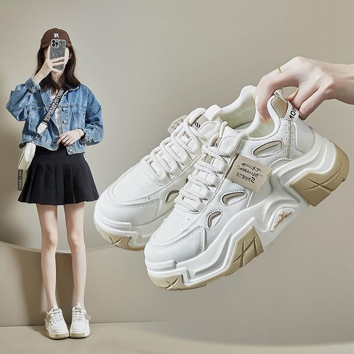 Denden Sepatu Wanita Sneaker Tinggi Olahraga Jogging