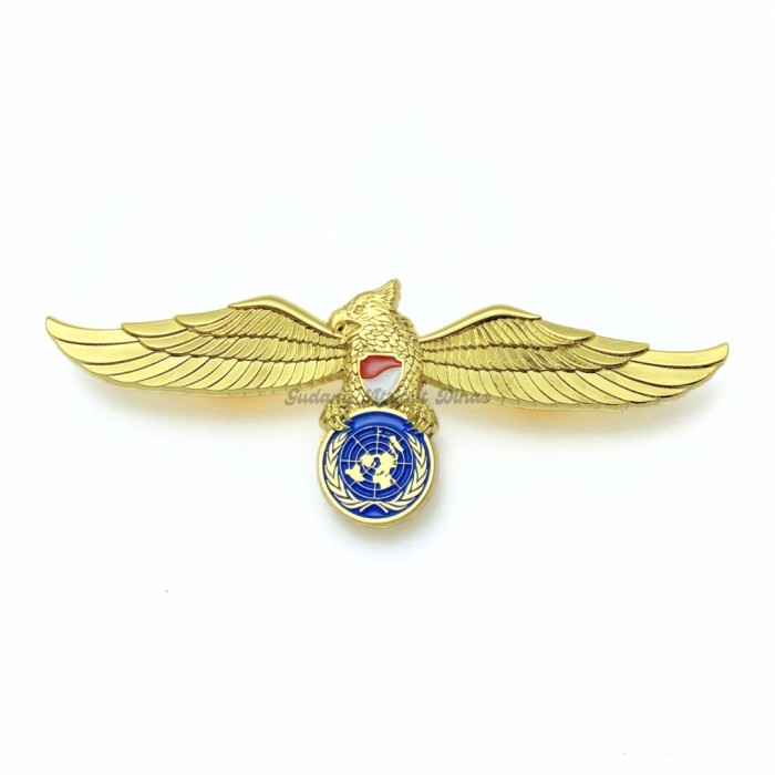 Brevet Peacekeeper Gold New/Tnial/Monusco/Luxury/Atribut Luxury/Peacekeeper