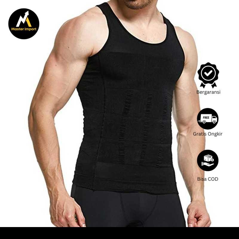 CXZD Baju Singlet T-Shirt Korset Pembentuk Tubuh Body Shaper - YB-76