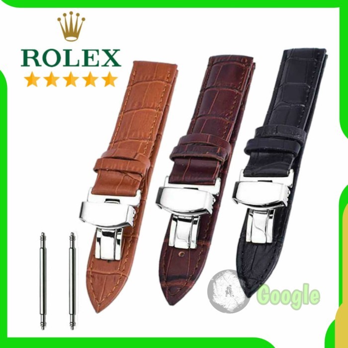 Tali Jam Tangan Rolex Daytona Kulit Leather Strap 20Mm