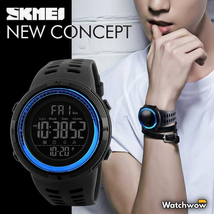 Jam Tangan Pria Digital Sport Olahraga Skmei 1251 Original Anti Air
