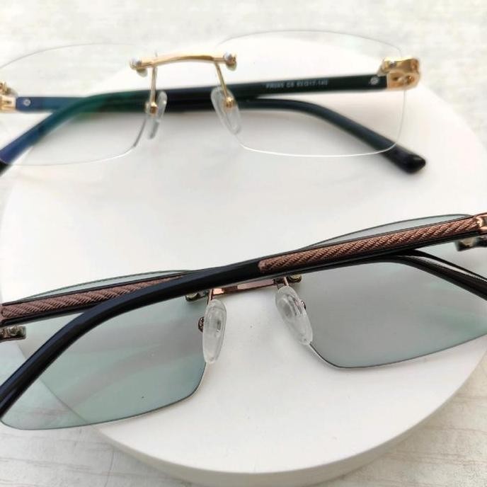 KACAMATA PRIA SUPER PREMIUM 99 FRAMELESS TANPA BINGKAI lebar frame 13,2 cm lebar lensa 5,8 cm tinggi