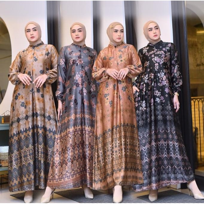 Sale Now Gamis Sutra Import // Gamis Motif Terbaru // Gamis Mewah Limited Edition