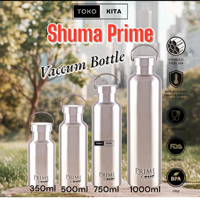 Termos Botol Air Panas SHUMA Prime / SHUMA Prime S/S Vacuum Bottle 350 ml 500 ml 750 ml 1000 ml