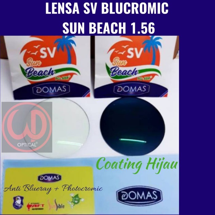 Lensa Domas Sv Blucromic Sunbeach Anti Bluray Photocromic