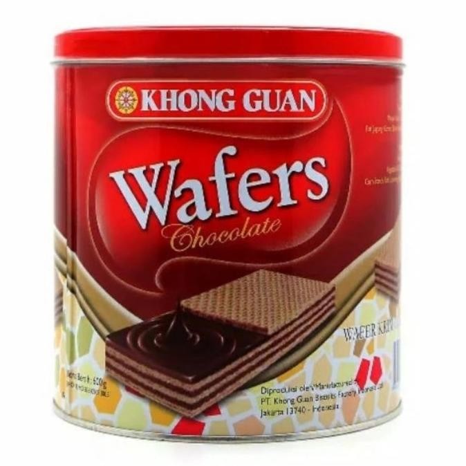 

New Khong Guan Wafer Chocolate 600 Gr / Khong Guan Wafer Coklat Kaleng Pengiriman Cepat