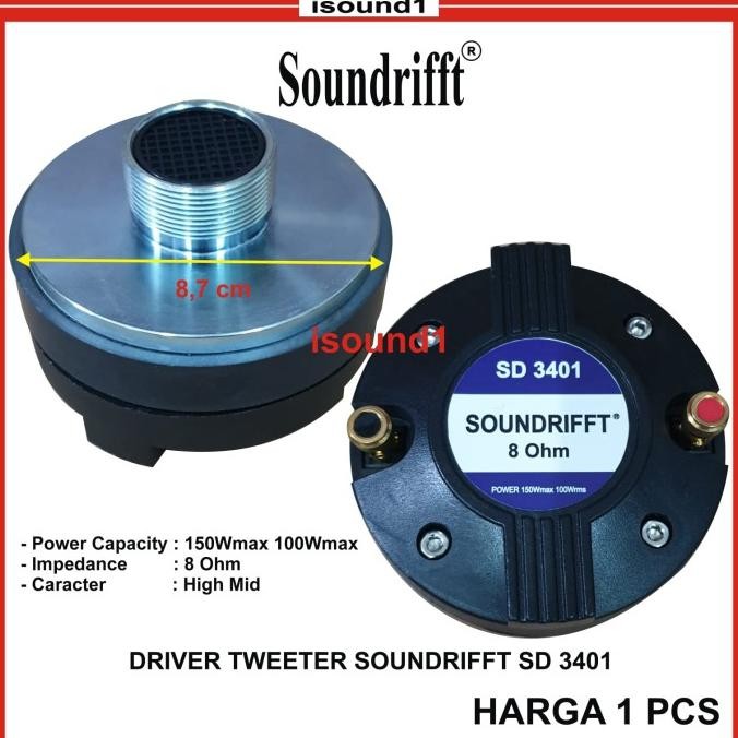 Terlaris TWEETER TWETER TWITER DRIVER SPEAKER DOME 4 INCH SOUNDRIFFT SD3401 SALE