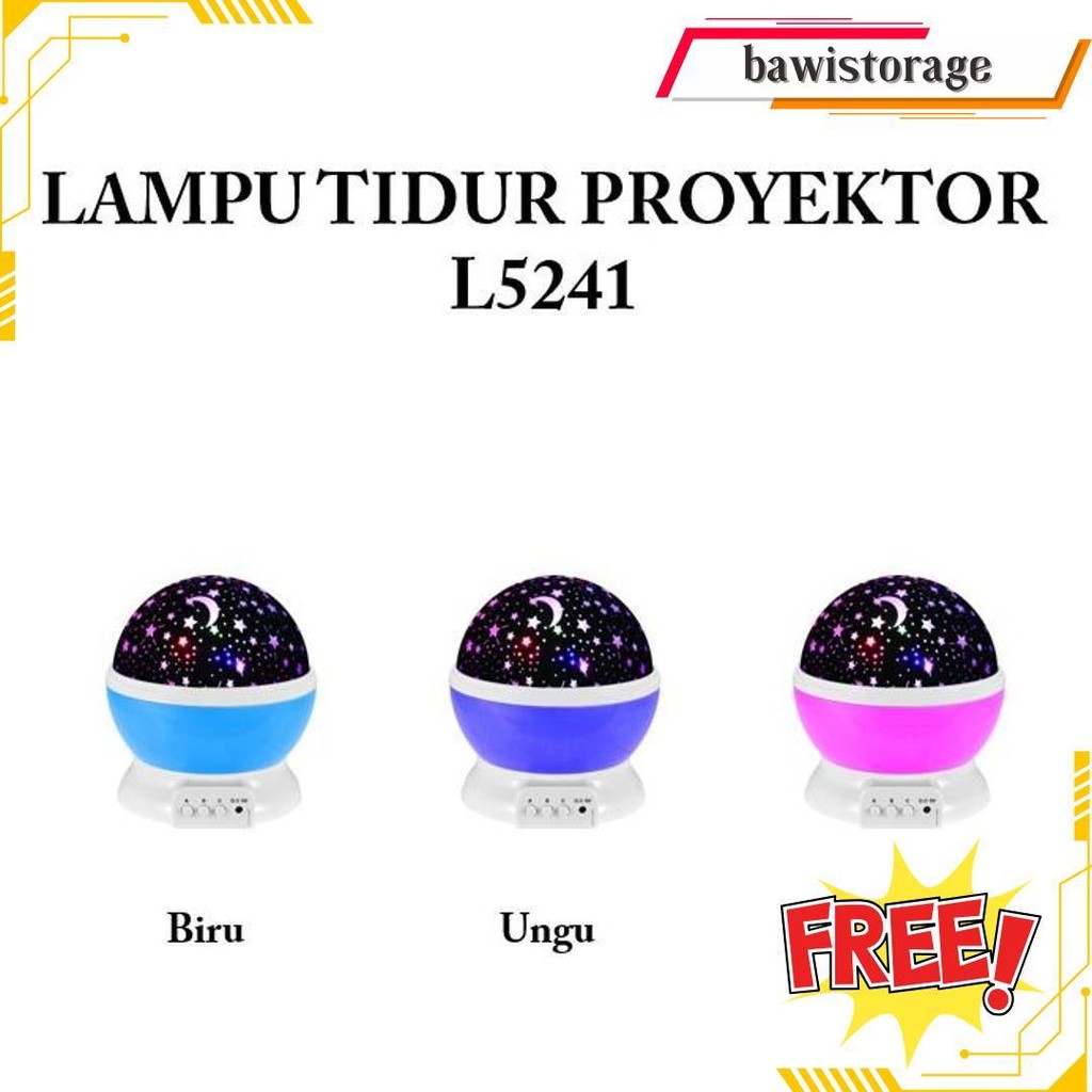 Lampu Tidur Proyektor Bulan Bintang / Lampu Hias Kamar Tidur / Lampu Hias Proyektor Untuk Kamar Tidu