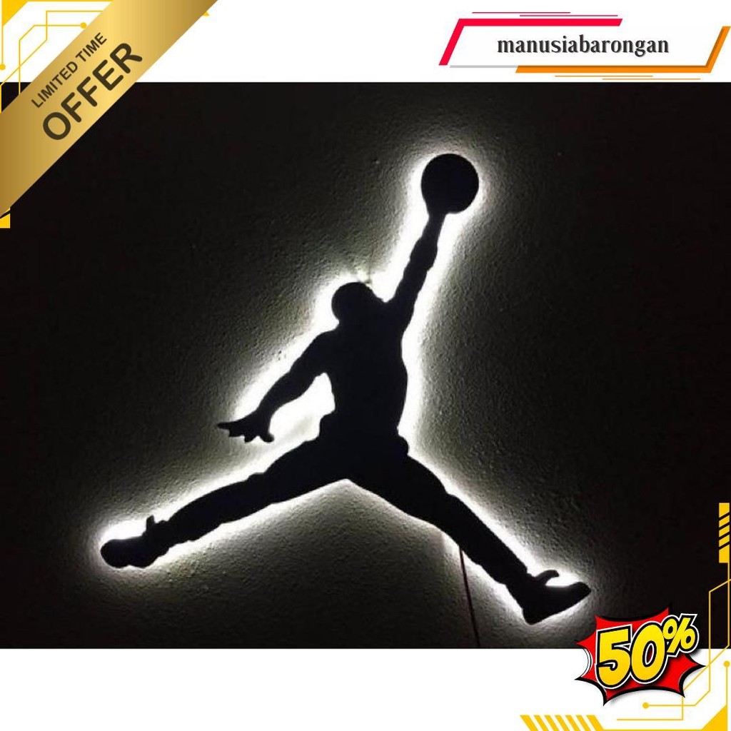 Lampu Tidur Karakter Jordann/Hiasan Dinding Kamar Cowok/Lampu Kamar Aesthetic/Lampu Tidur Jordann/La