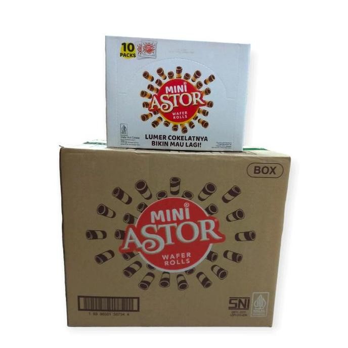 

Terbaik Mini Astor Wafer Rolls Per Dus Isi 6 Boks X 10 Pcs Camilan Makanan Food Original