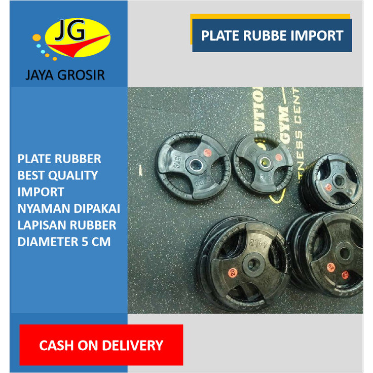 Revital Plate Rubber Barbel Plate Import Berat 20Kg