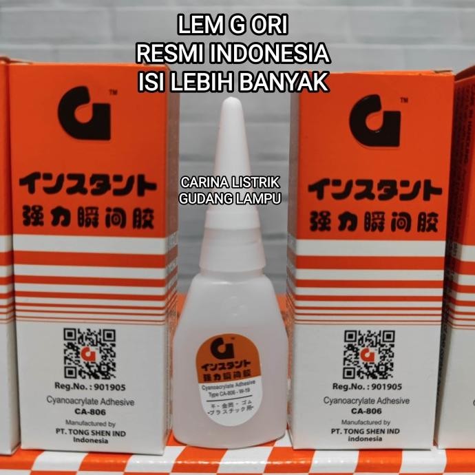 

Paket 50pc Lem Tetes G / Lem G Korea 1 box isi 50 pcs