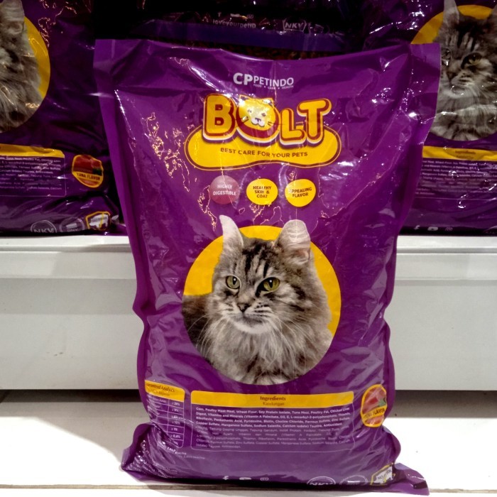 (Paket 5Kg) Bolt Cat Adult Repack 5Kg - Makanan Kucing Dewasa Ikan