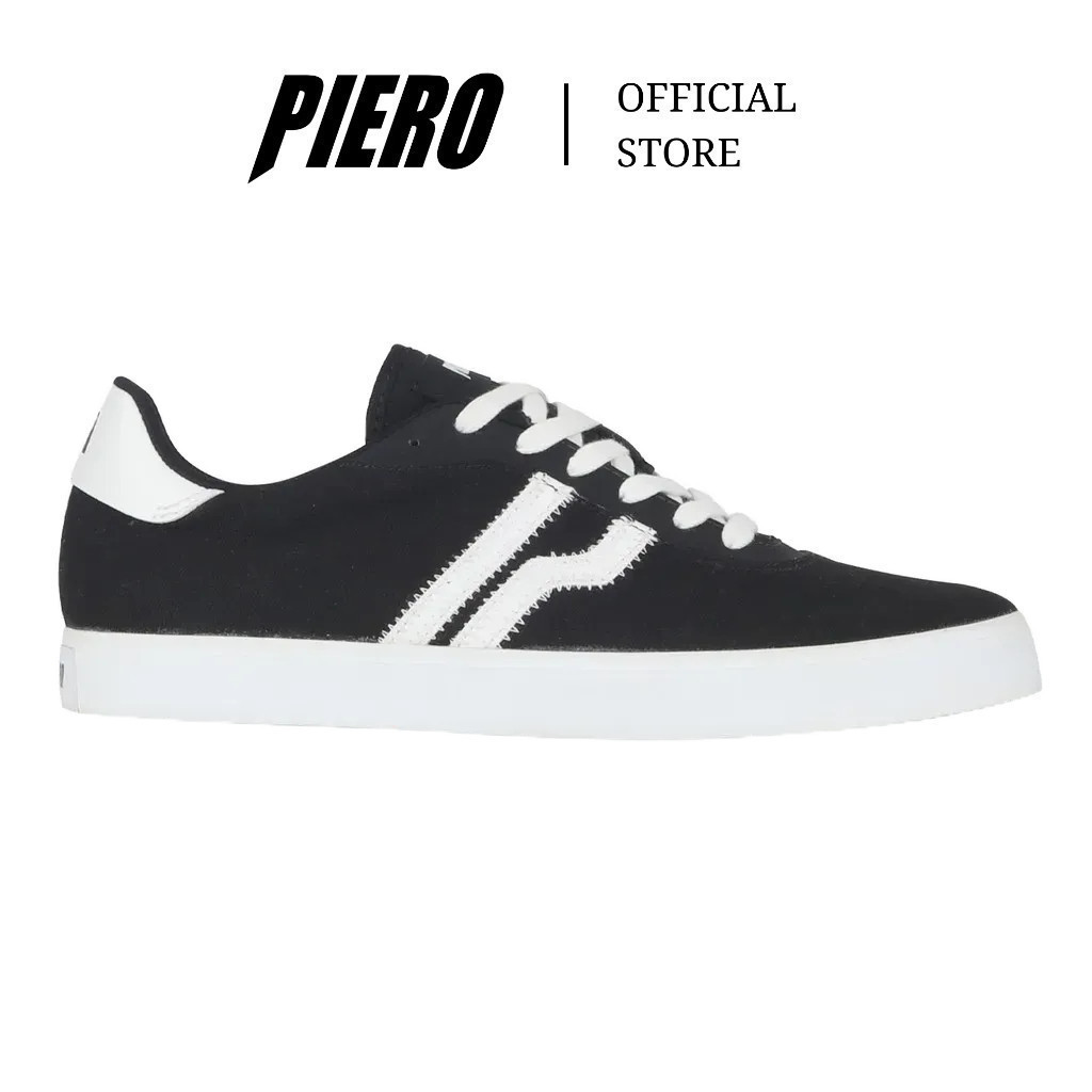 PIERO SEPATU SNEAKERS PRIA VULCANO CVS BLACK   P10677