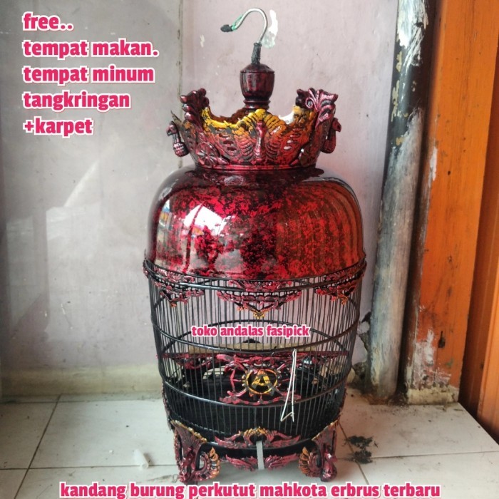 KANDANG BURUNG PERKUTUT MAHKOTA/SANGKAR PERKUTUT MAHKOTA ERBRUS/KANDNG KODE 976