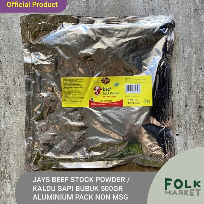 

READY JAY'S JAYS CHICKEN / BEEF STOCK POWDER 500 GR NON MSG KALDU AYAM SAPI
