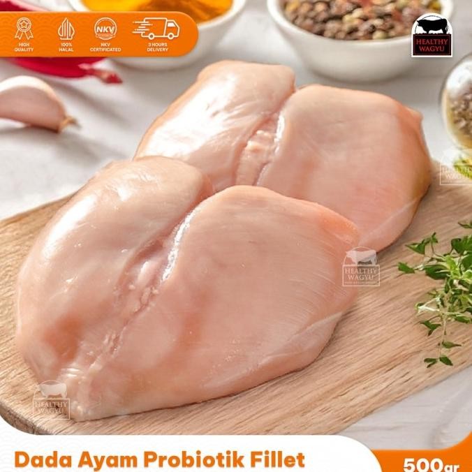 

READY PROBIOTIC CHICKEN FILLET/AYAM PROBIOTIK FILLET/DADA 500GR