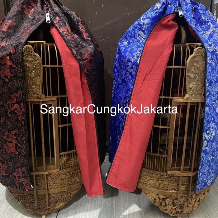 Sale Terbatas Kerodong Sangkar Cungkok Double Layer Motif Naga Ori Cungkok Aman