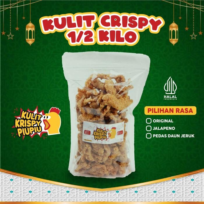 

TERPERCAYA [FREE EMAS RANDOM] PiuPiu - Kulit Ayam Crispy 500gr Snack Rasa Jalapeno/Original/Pedas