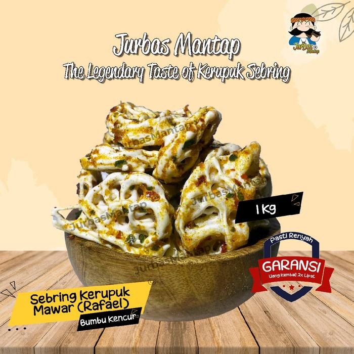 

KOMPLIT Sebring Kerupuk Mawar (rafael) 1 kg Pedas Food Snacks Krupuk