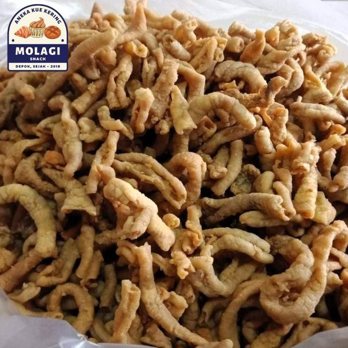 

READY 1 KG - KERIPIK KRIPIK USUS AYAM TEPUNG KILOAN - MOLAGI SNACK