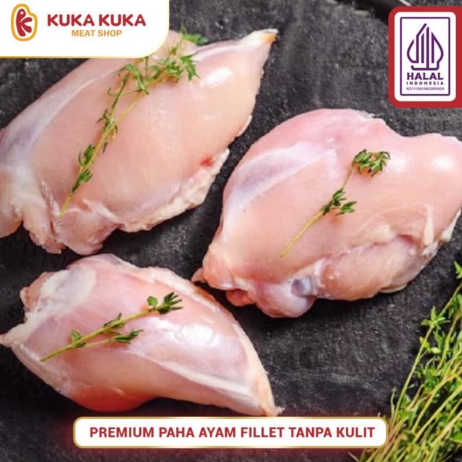 

READY PREMIUM PAHA AYAM FILLET TANPA KULIT / TANPA TULANG UK 1 KG !