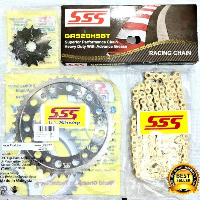 Ori - Gear Set SSS Honda CBR 250 RR / CBR 250 LED/All New CBR 250RR Tipe 520