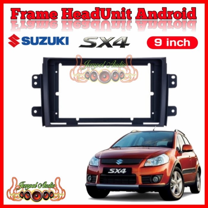Frame Head Unit Android 9 Inch Suzuki Sx4(X-Over)
