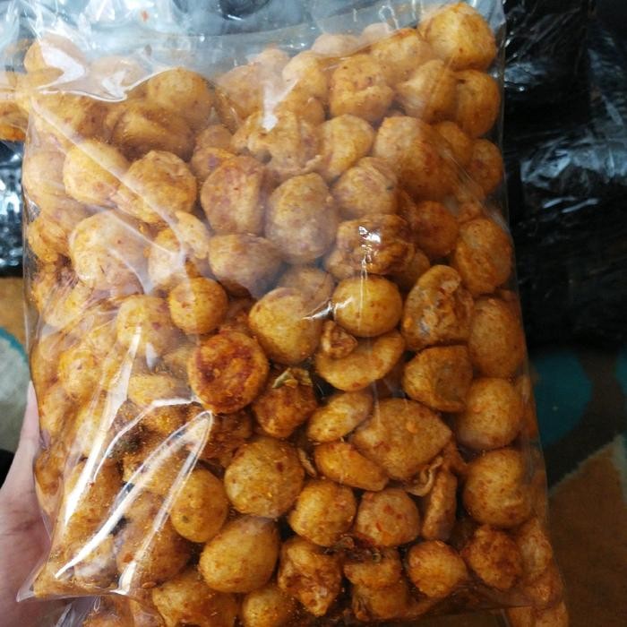 

TERBAIK Cimol kering crispy extra pedas daun jeruk isi 500 gram cemilan instan Food Snacks Goreng