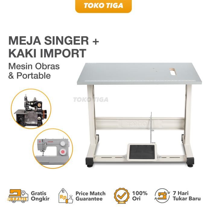 Meja dan Kaki Import Mesin Jahit Obras Tradisional & Portable