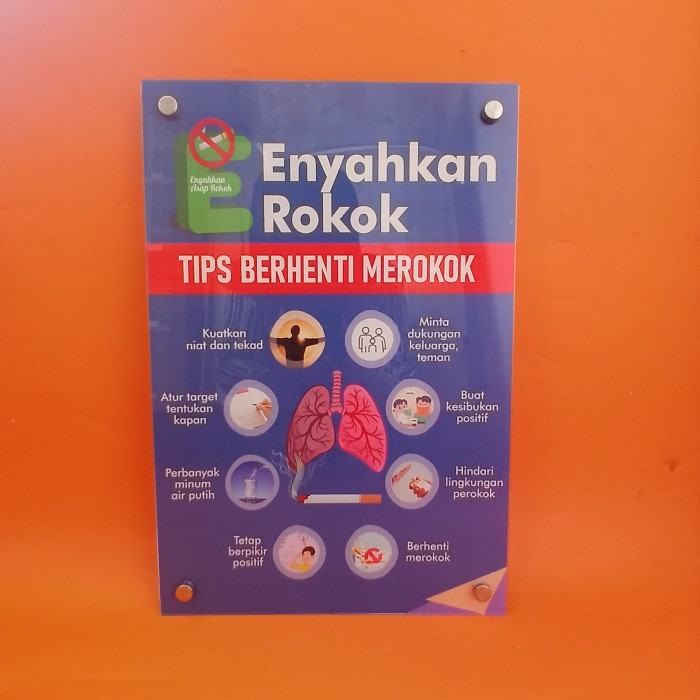 

I_S Poster Akrilik Enyahkan Asap Rokok - Poster Tips Berhenti Merokok - Poster Kesehatan