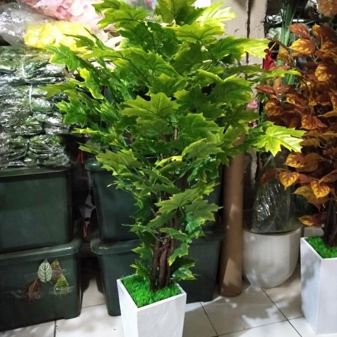 pohon maple hijau bunga plastik/bunga hias/bunga artificial