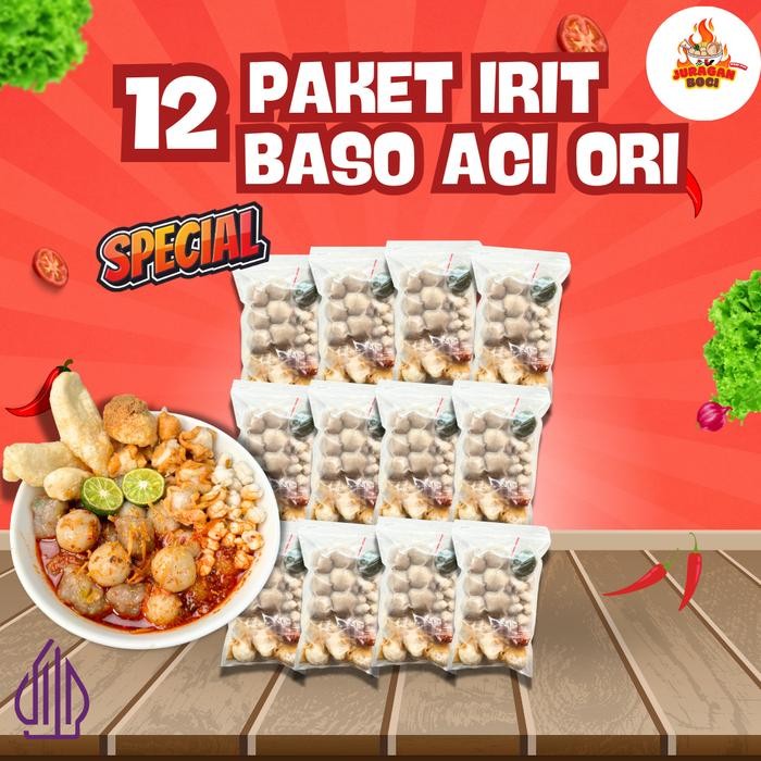 

PRODUK TERBATAS 12 BUNGKUS BASO ACI PAKET USAHA INSTAN GURIH NIKMAT FOOD KALDU HOTPOT INSTAN ASIN