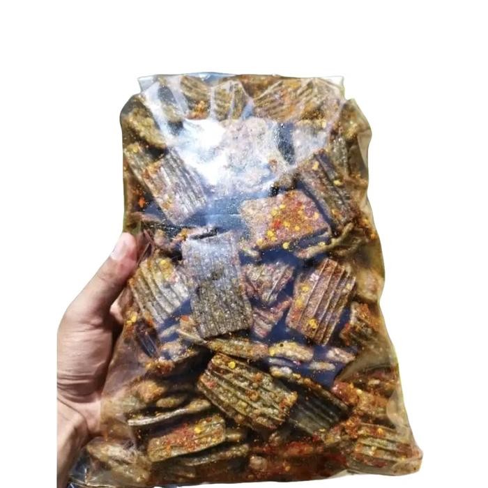

PRODUK TERBATAS Kerupuk jengkol viral pedas daun jeruk 500gram Food Snacks