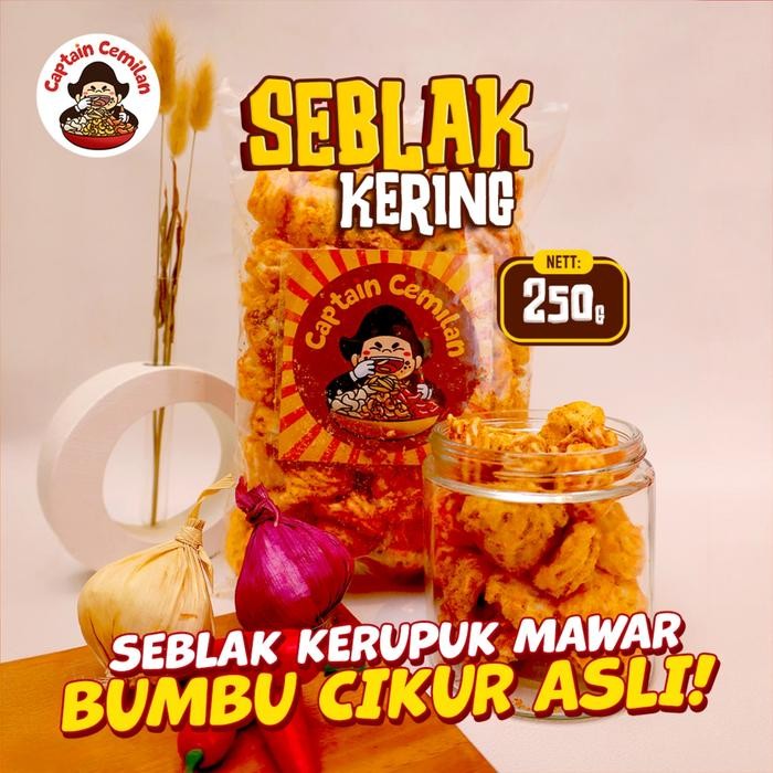 

NEW 250gr - Seblak Kering pedas gurih Captain cemilan Bandung food Snacks new varian Snack Makanan
