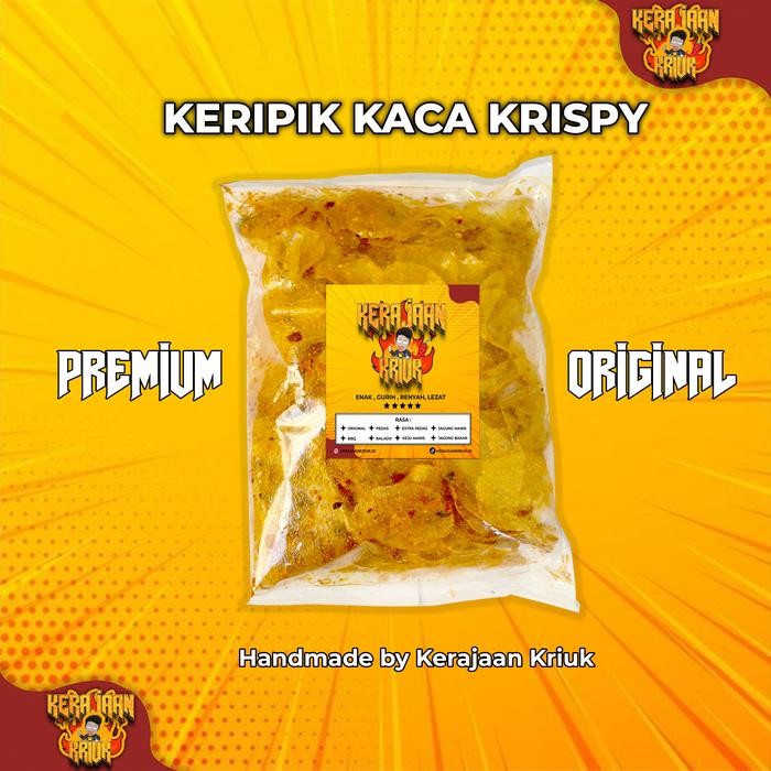 

BERGARANSI Snack Kripik Kaca Pedas Daun Jeruk 250 Gram Gurih Pedas Premium Food Keripik Kripca
