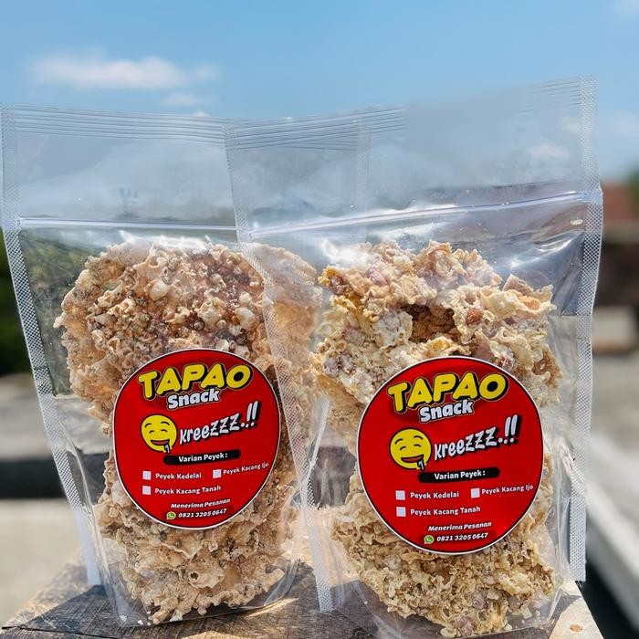 TERMURAH Peyek TAPAO Krezzz Tanpa Minyak - Snack Pedas Kering - Manis, Cemilan, Food, Crispy,
