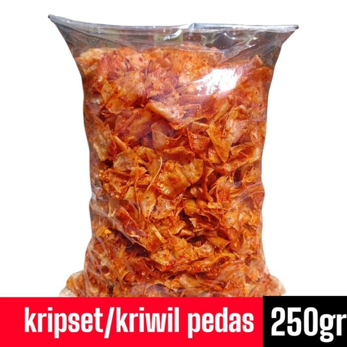 

BERGARANSI Kripset Pedas Daun Jeruk 250 gr - Snack Makanan - Food Snack Keripik Kripik Goreng Kering