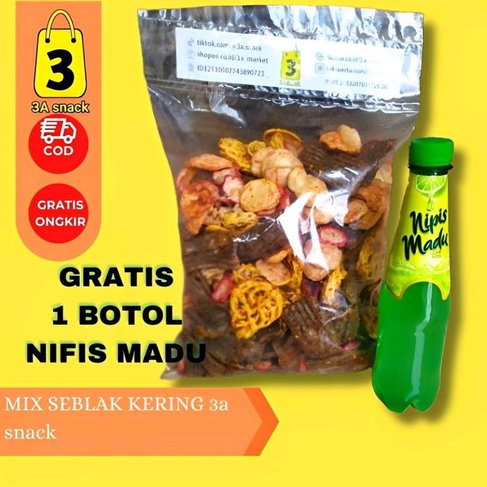 

FREE ONGKIR buy 1 get 1 free... Seblak Kering Mix 3a snack Semua Rasa Ada Kripik Pedas Snack Food