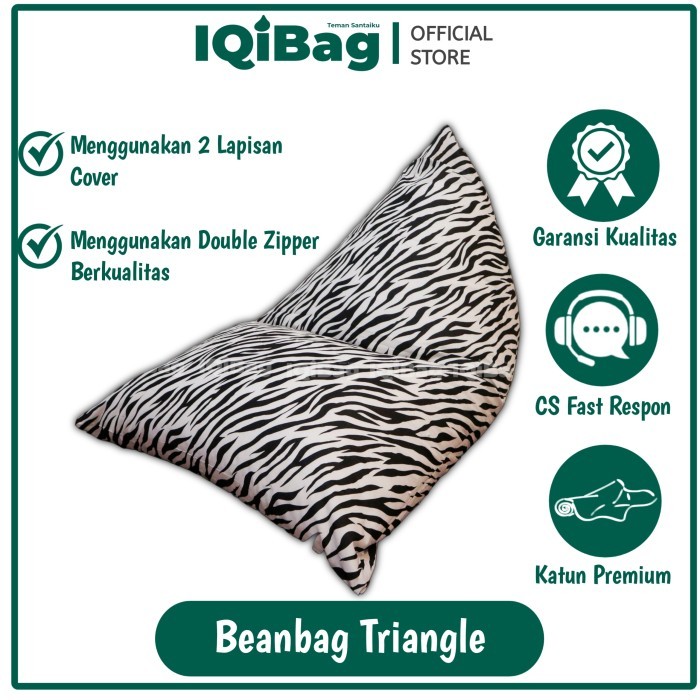 Bean Bag Triangle Sofa Kursi Beanbag Tempat Duduk Lesehan