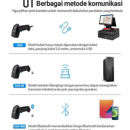 Wireless Auto Scan 2D Barcode Scanner Bluetooth Laser Usb 2.4G