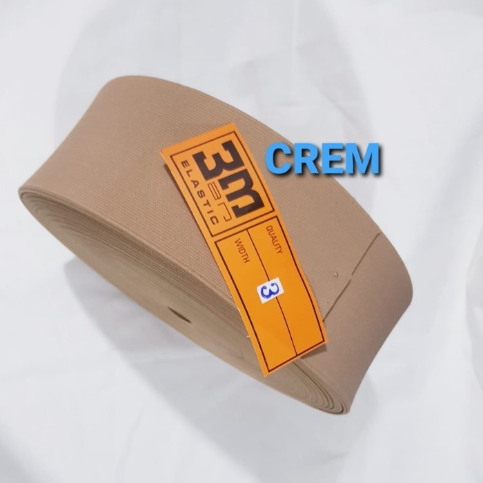 

KARET ELASTIS MERK 3m LEBAR 7CM (3") HARGA PER ROLL ISI +-35YARD