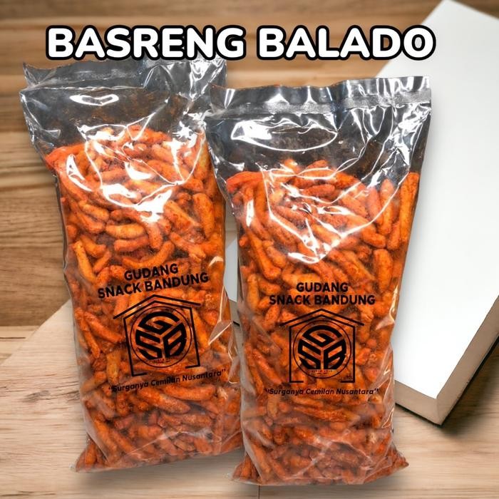 

BERMUTU 1 Kg Basreng Jendral Varian Rasa Balado Food Snacks Makanan Manis Pedas Cemilan Ball