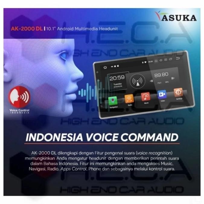 Diskon Asuka Ak-2000Dl Head Unit Android Tape Audio Mobil Ak-2000 Dl Deckless