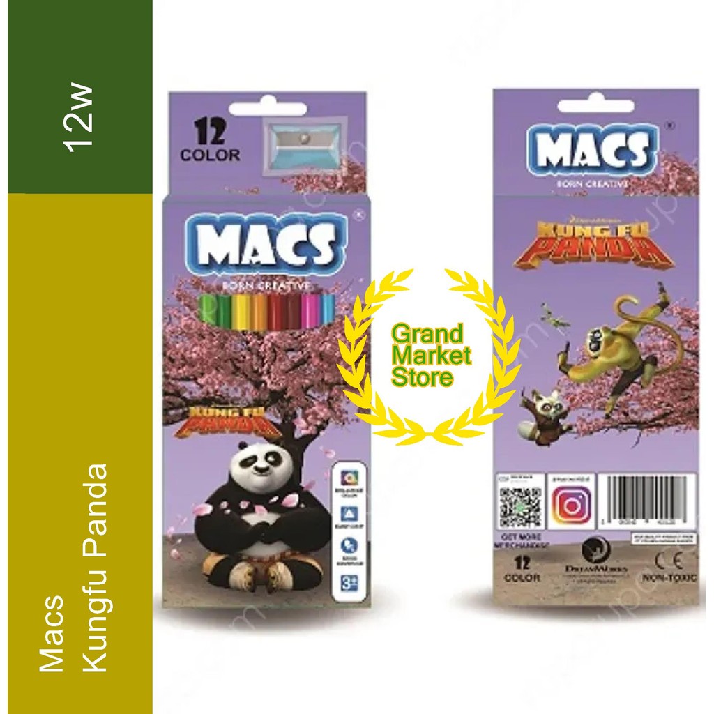 

Pensil Warna Macs 12 Warna Macs Kung Fu Panda 12 Color Macs Kungfu Panda Pencil 12 Color Premium