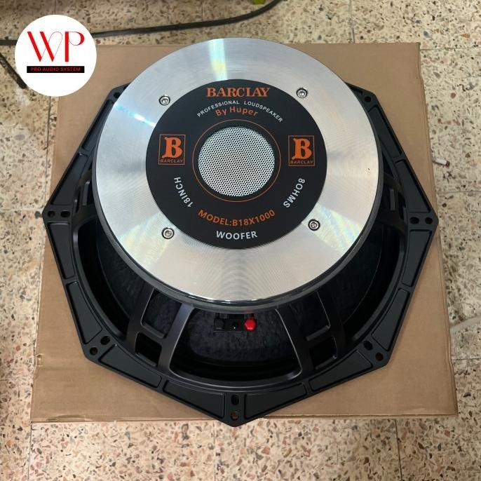 Speaker Komponen Huper Barclay B18X1000 Original 18 Inch Coil 5 New Stok