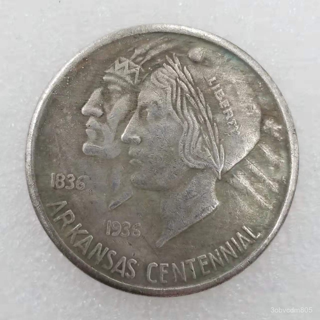 Kerajinan Tangan AS A 1936 Commemorative Half Dollar Koin Perak Peringatan
