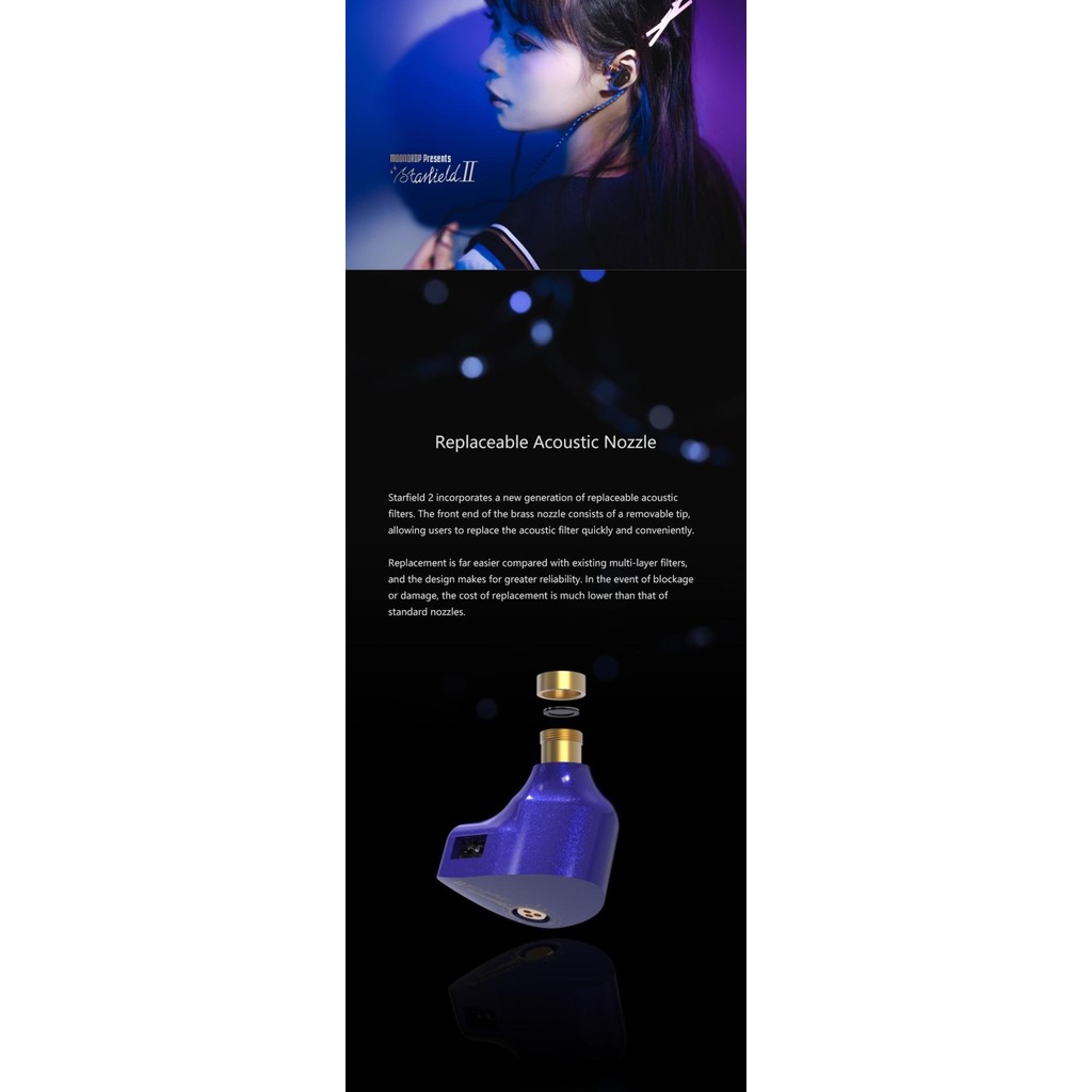 Moondrop Starfield 2 / Starfield Ii Dynamic In Ear Monitor Earphone New Stok