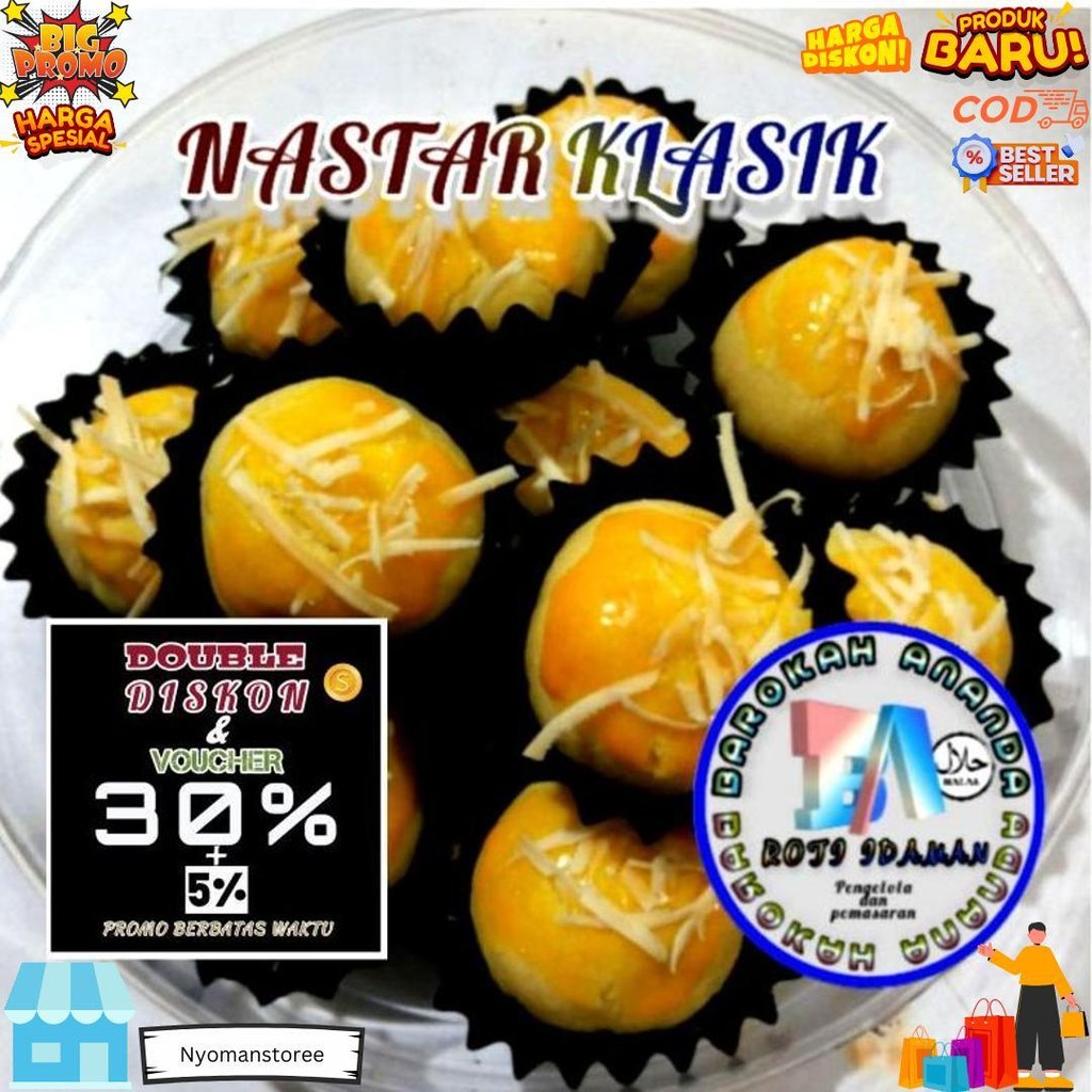 

Nastar Mangkok T250Gr/T500Gr Kue Lebaran Oyay1+ D Best Seller