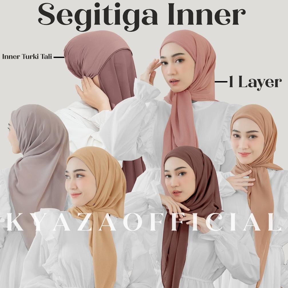 (New)>> Hijab Segitiga Instan Inner 1 Layer | Segitiga Instan 1 Layer | Segi3 Inner 1 Layer | Segiem